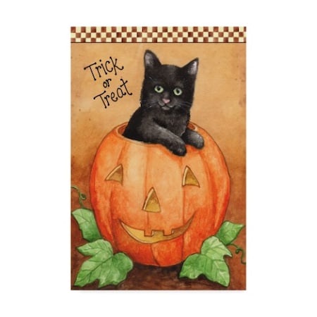 Melinda Hipsher 'Trick Or Treat Black Cat' Canvas Art,12x19